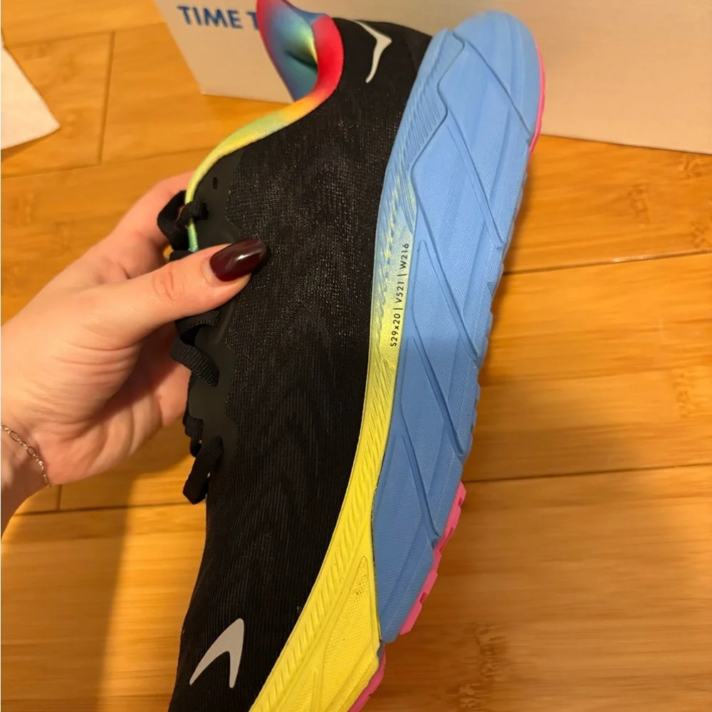 Hoka Black and Blue Sneakers with Yellow Accents - Picture 5 of 5